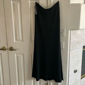 Designer Nicole Bakti Long Black  Skirt NWT Small Gorgeous!